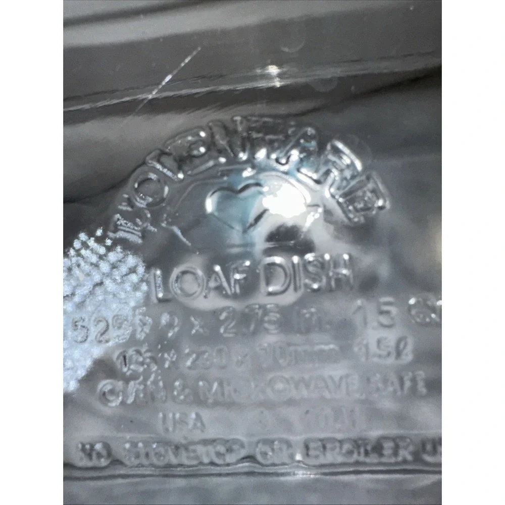 Lovenwave Clear Glass 1.5qt Loaf Pan 525 9x 2.75